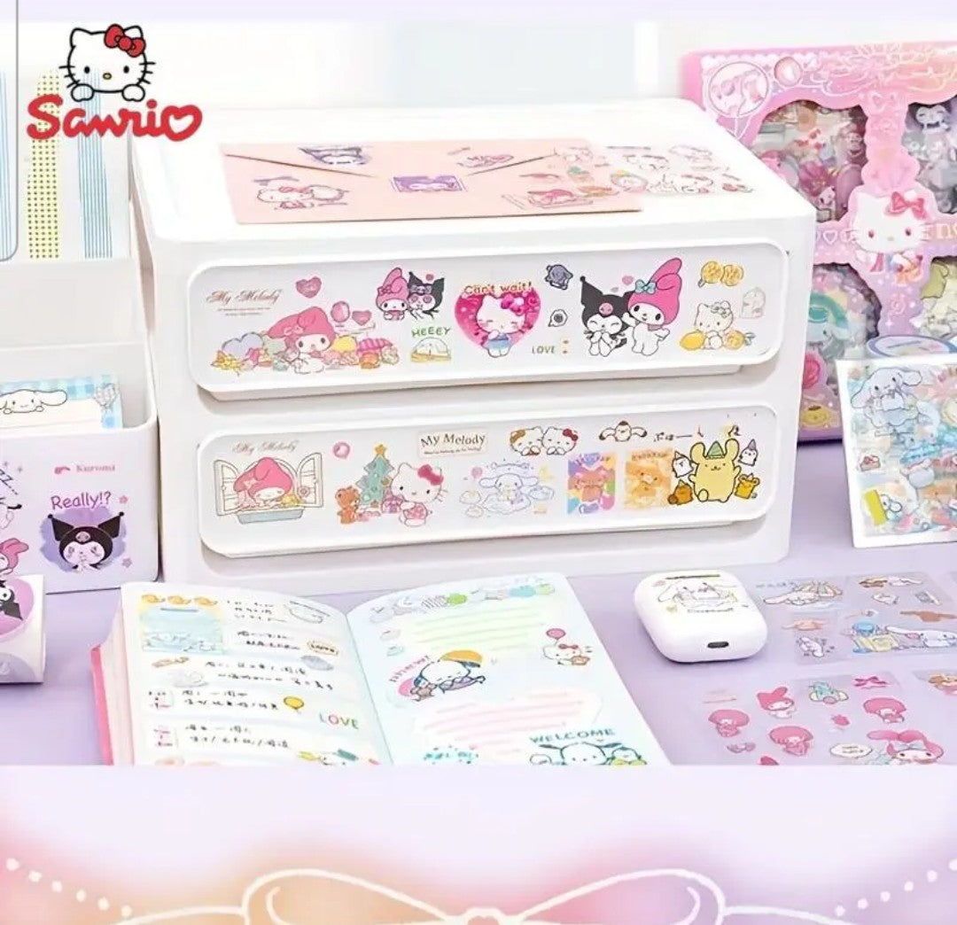 Cartoon character sticker set 100 pics random waterproof self adhesive.