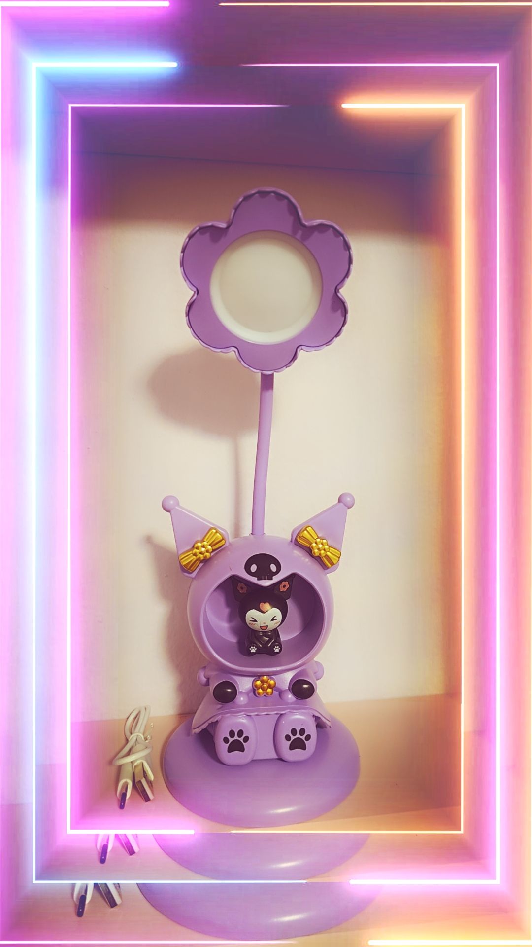 Kuromi kawaii LED lamp