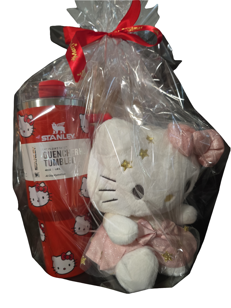 Stanley hello kitty christmas basket with stuff