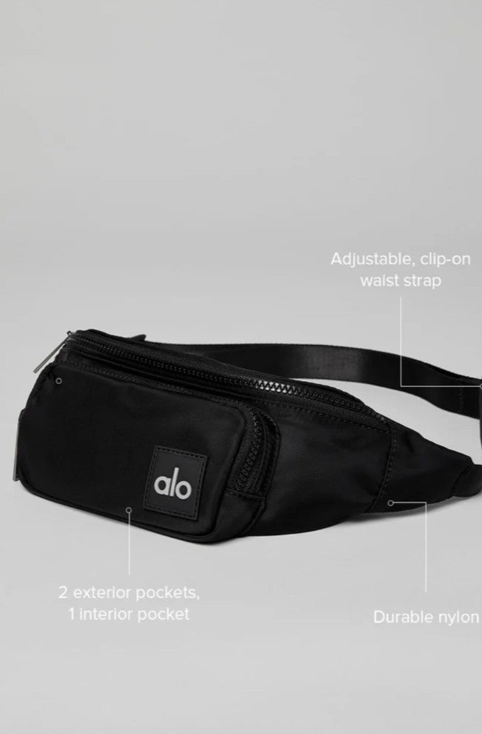 Alo Yoga Black Explorer Fanny Pack