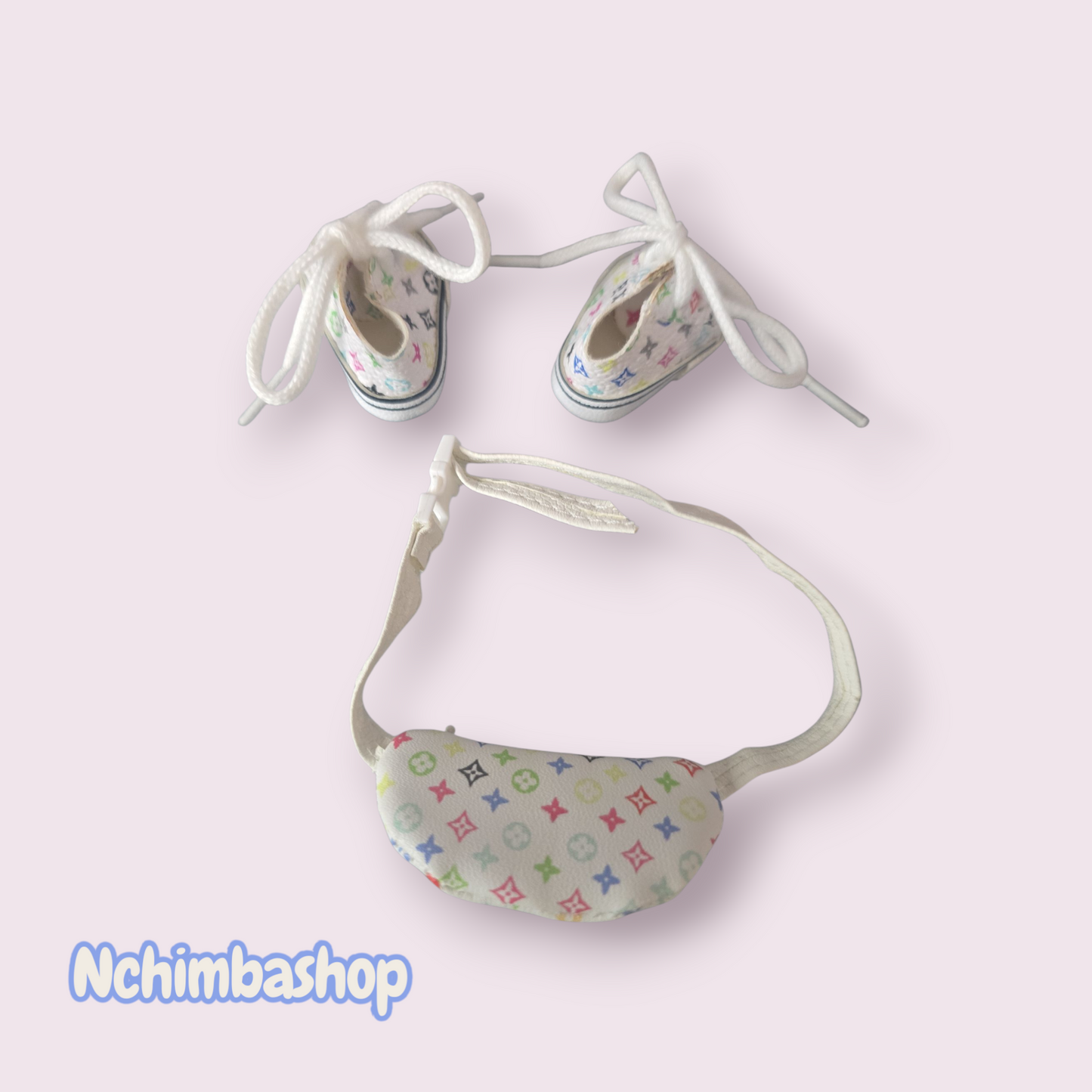 Labubu Doll Clothes Set Fanny Pack and shoes (No Doll)