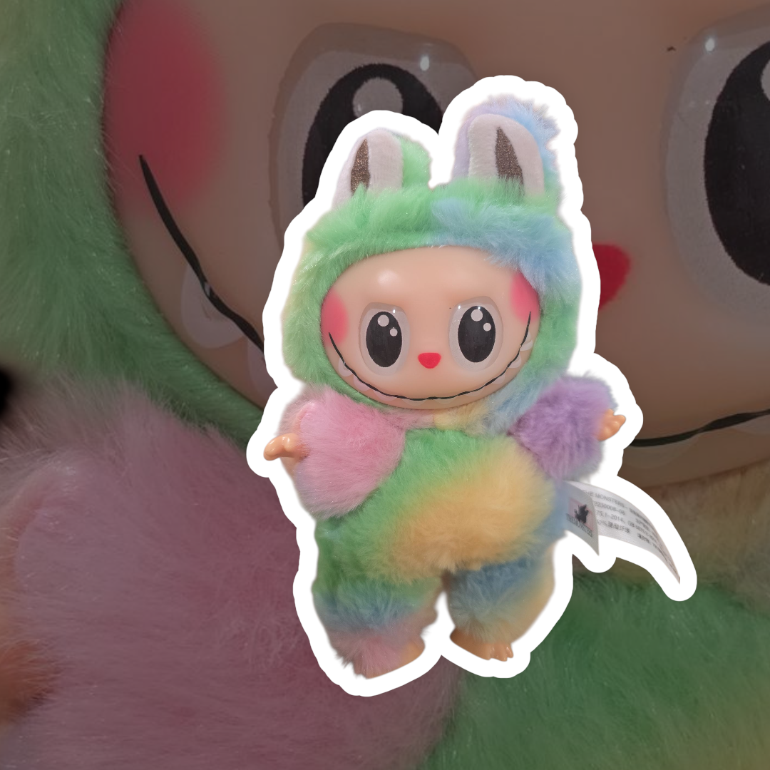 Labubu Rainbow Bunny Furry Vinyl Figure – LABUBU DUPE The Monsters Series