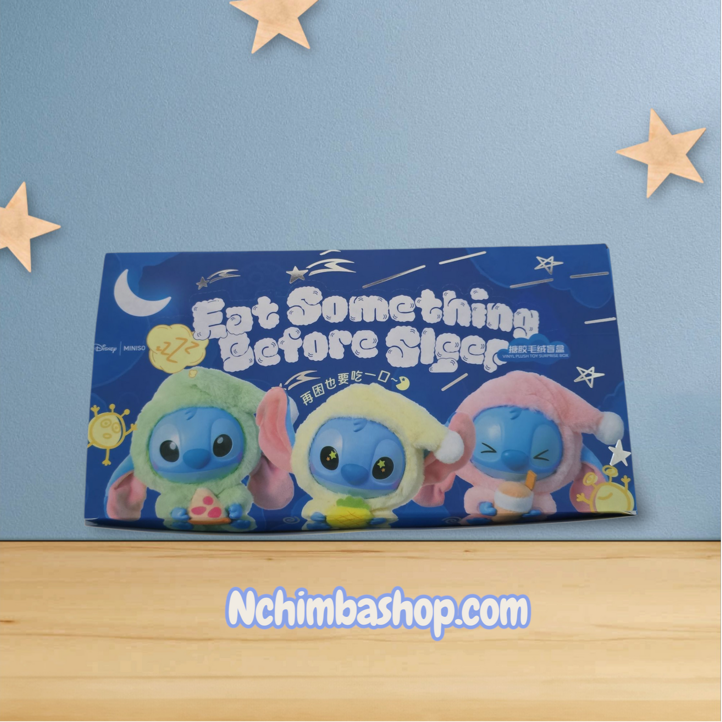 Miniso Stitch Eat Something Before Sleep Series Vinyl Figure Confirmed Blind Box
