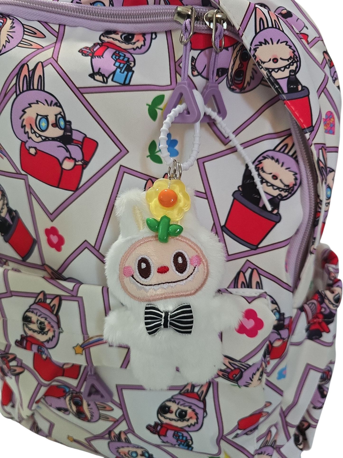 Large capacity labubu cartoon backpack lightweight students' schoolbags