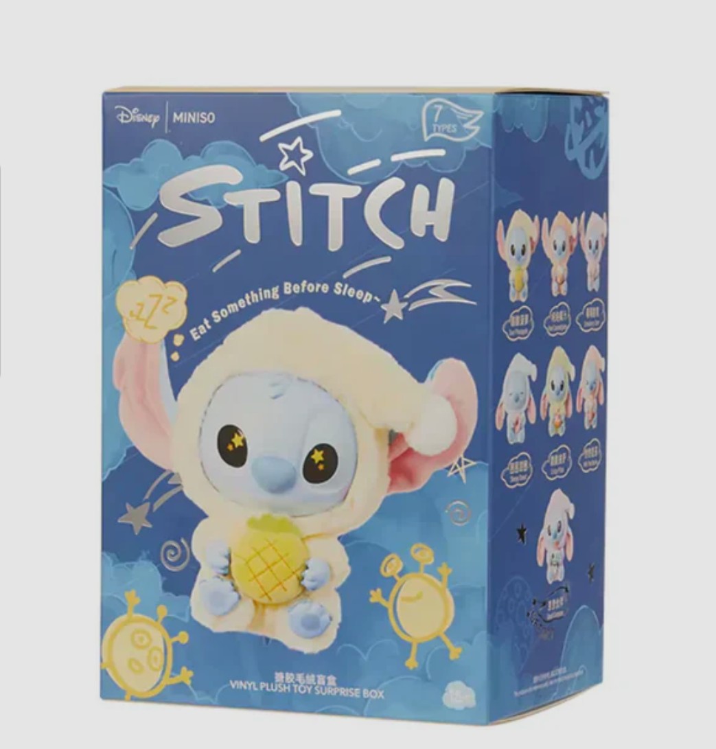 Miniso Stitch Eat Something Before Sleep Series Vinyl Figure Confirmed Blind Box
