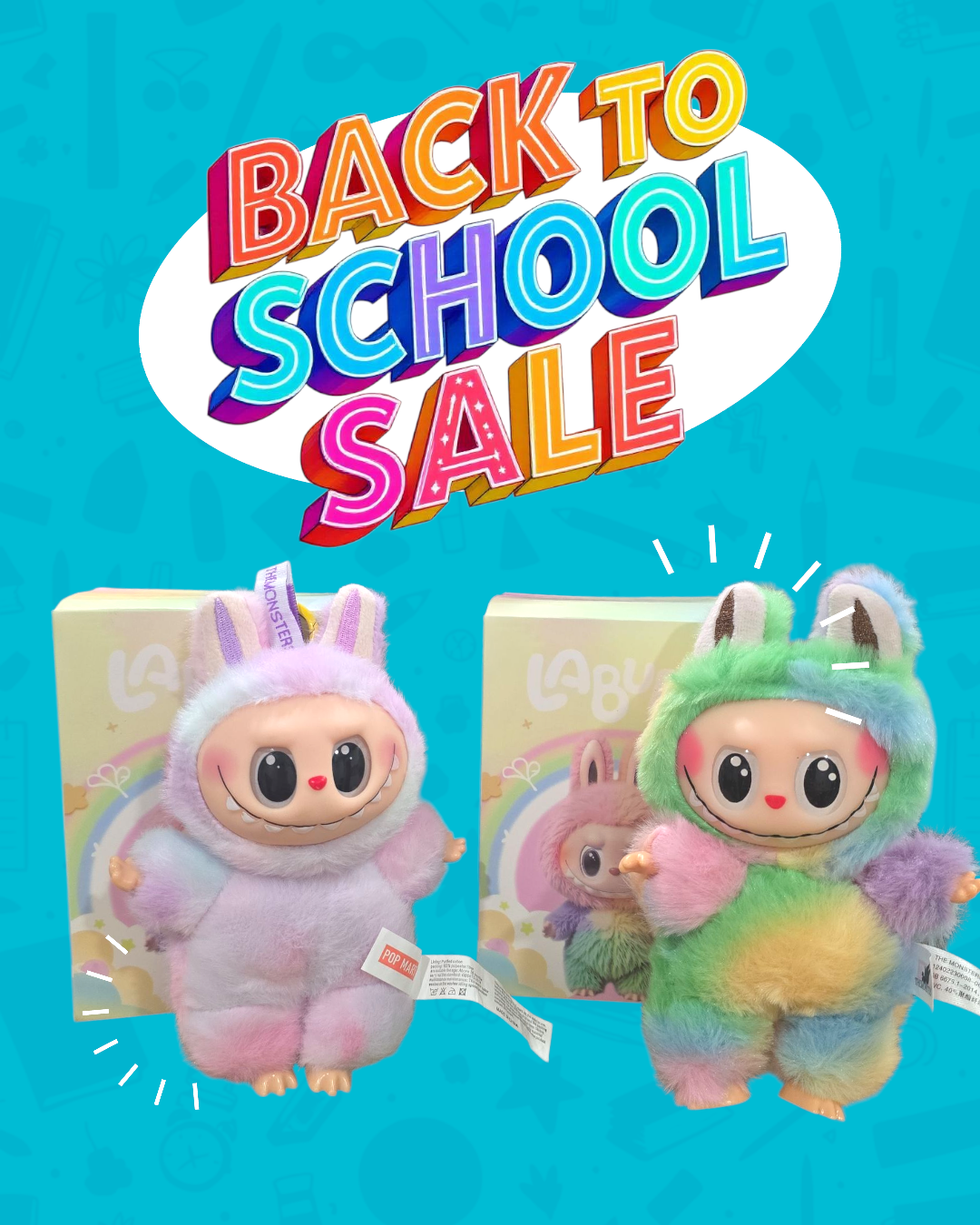 Labubu Rainbow Bunny Furry Vinyl Figure – LABUBU DUPE The Monsters Series