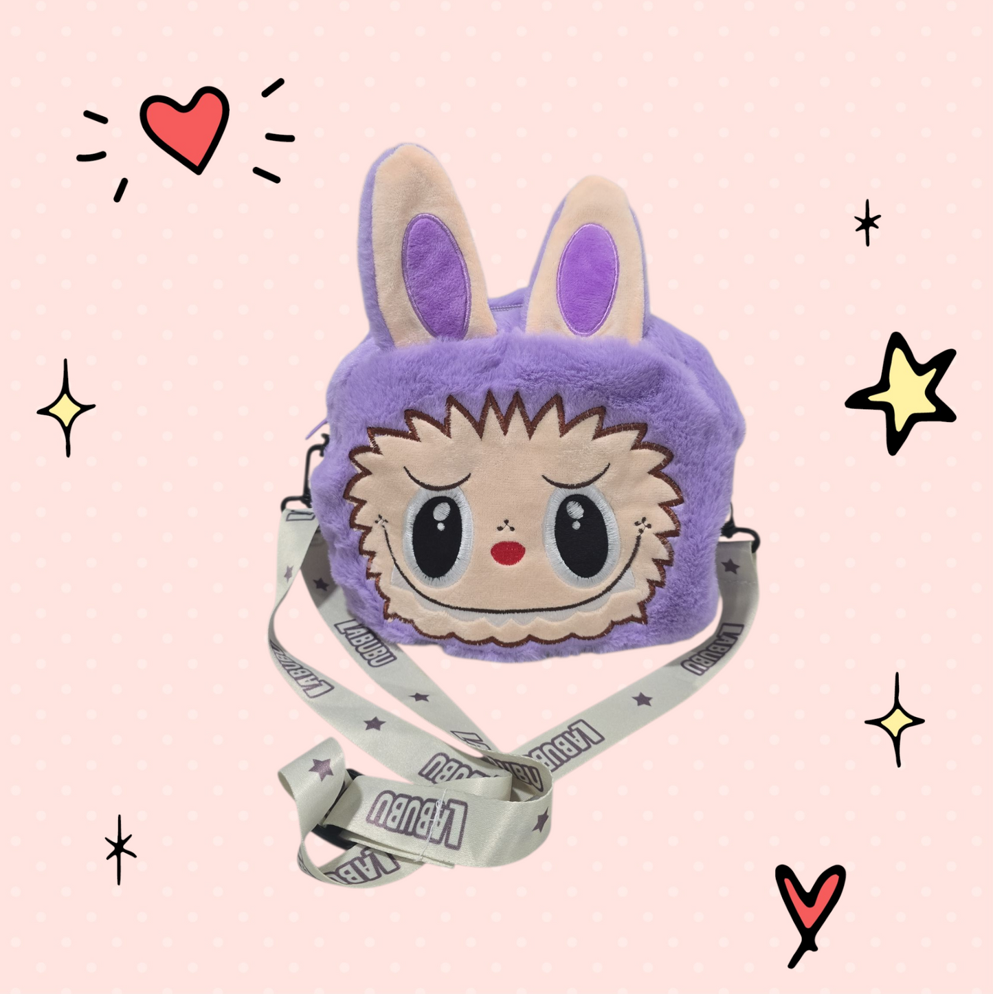 Labubu plush bunny purse shoulder bag