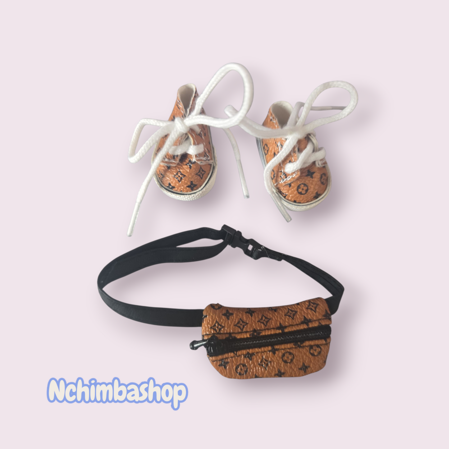 Labubu Doll Clothes Set Fanny Pack and shoes (No Doll)