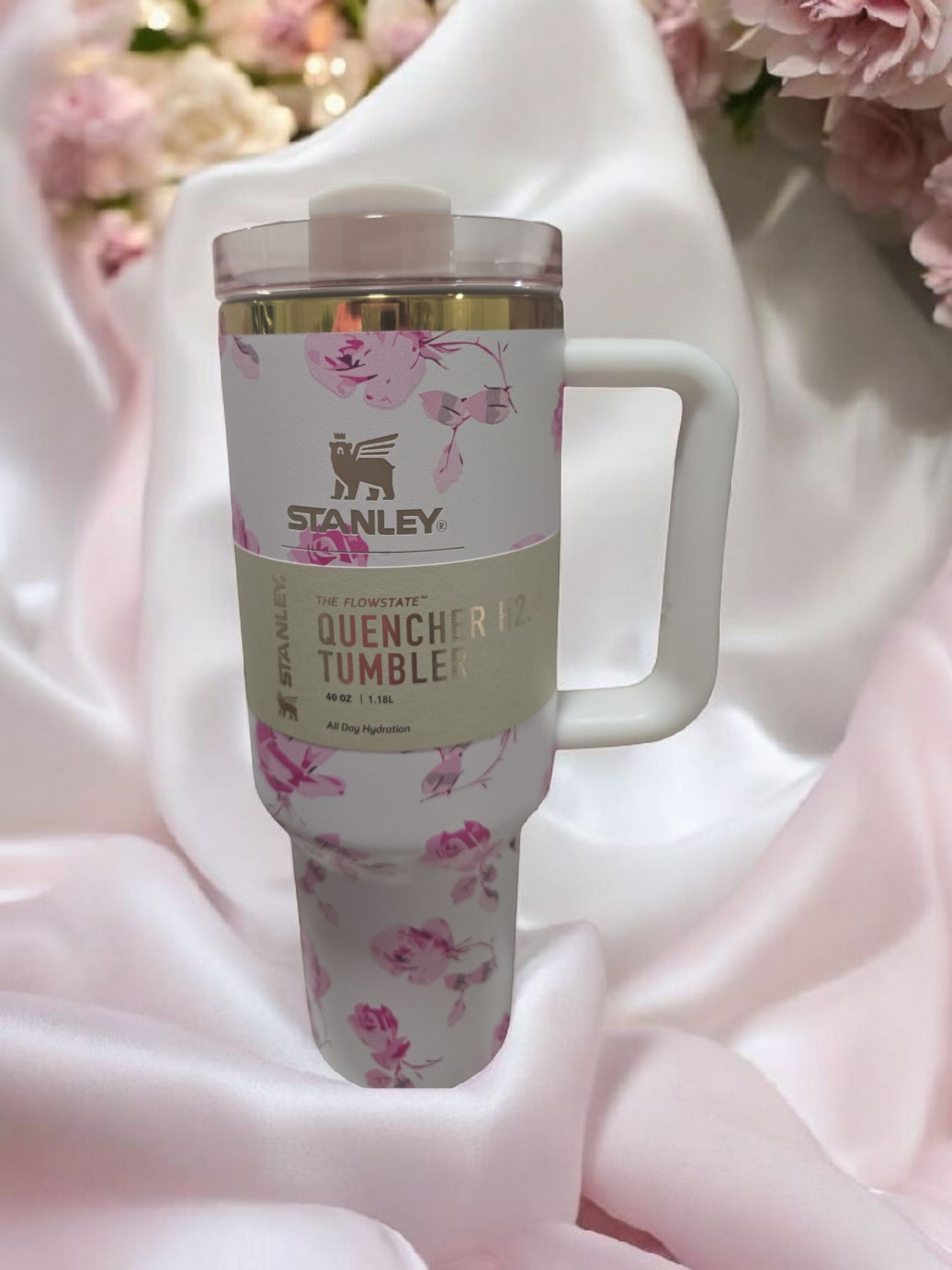 The Stanley X LoveShackFancy Holiday Quencher | 40 OZ new in box tumbler bottle water vacuum cup stainless steel valentines gift for her