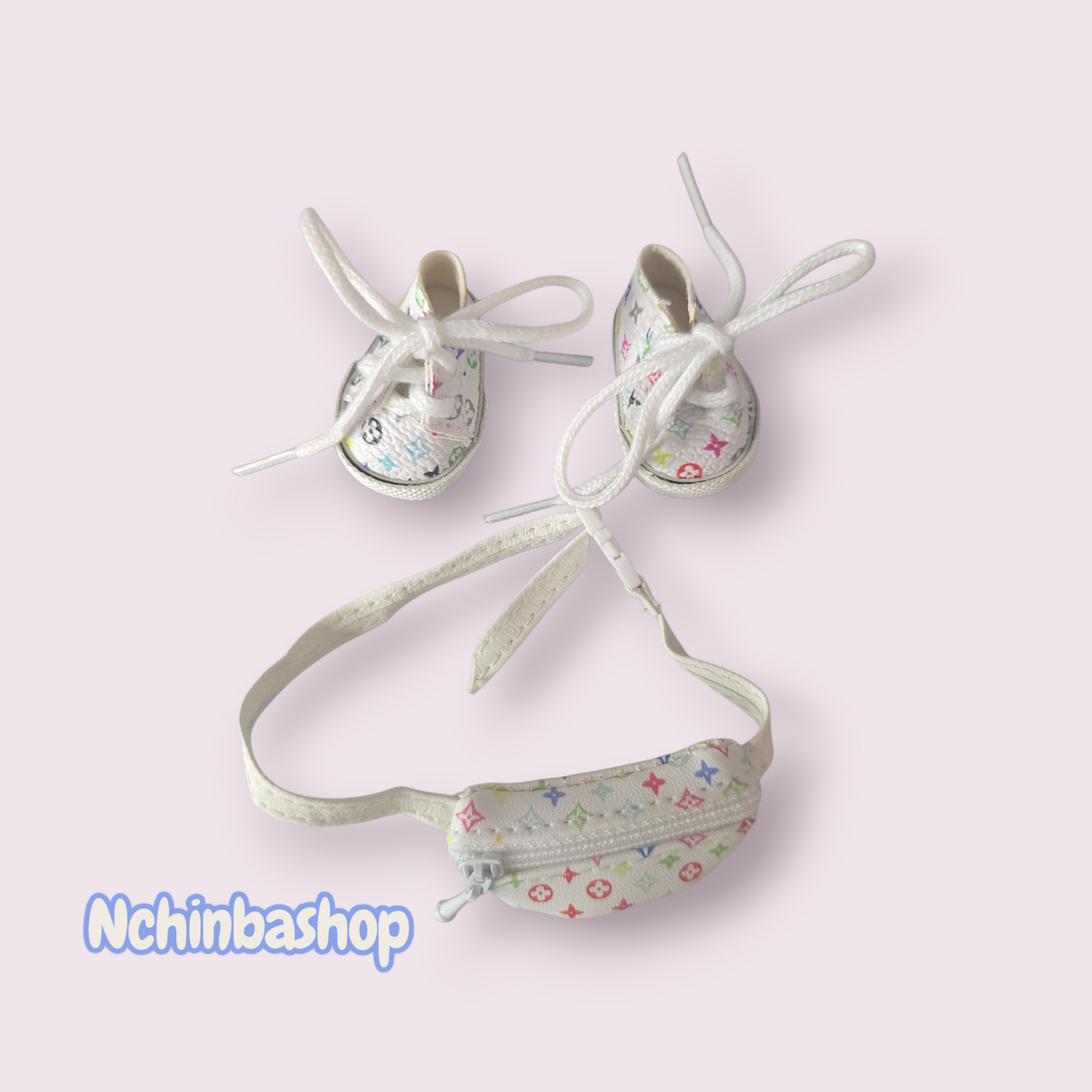 Labubu Doll Clothes Set Fanny Pack and shoes (No Doll)
