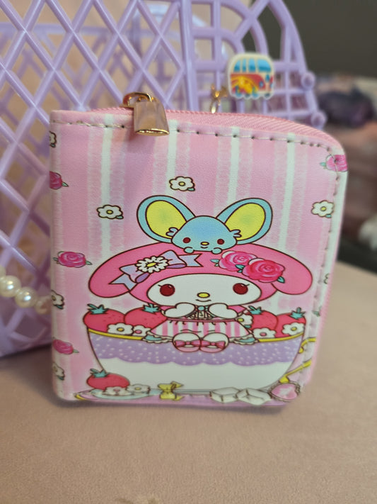 Sanrio kawaii wallet my melody and kuromy kitty