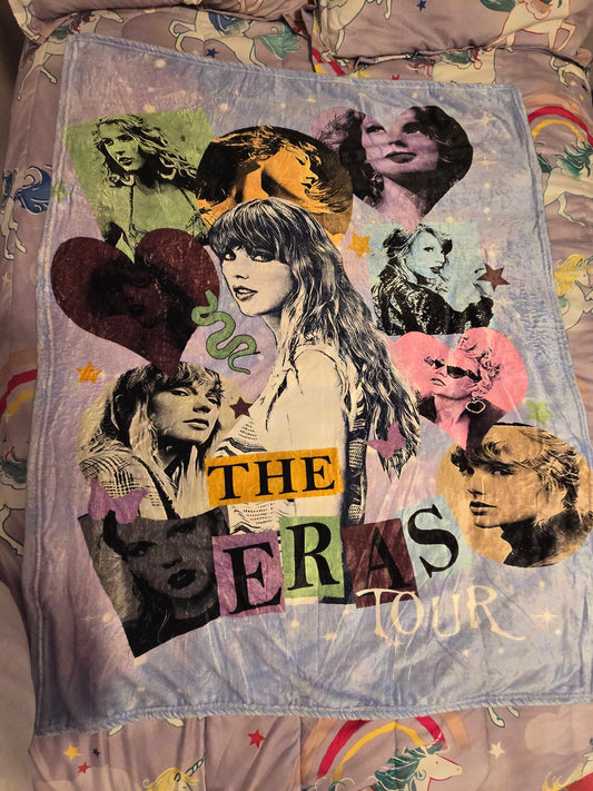 Taylor Swift: A Colorful blanket- tapestry Celebrating the Iconic Eras Tour"