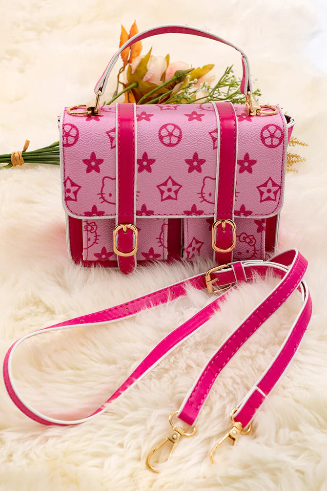 PINK HELLOKITTY PRINTED CROSSBODY