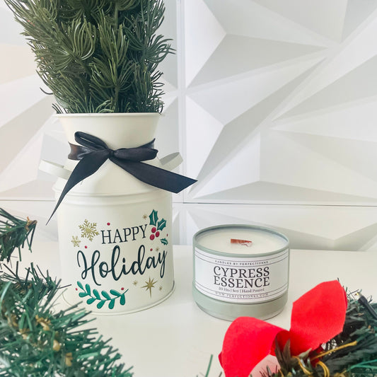 Cypress Essence Luxury Candle | Eco-Friendly Clean-Burning Wooden Wick Candle