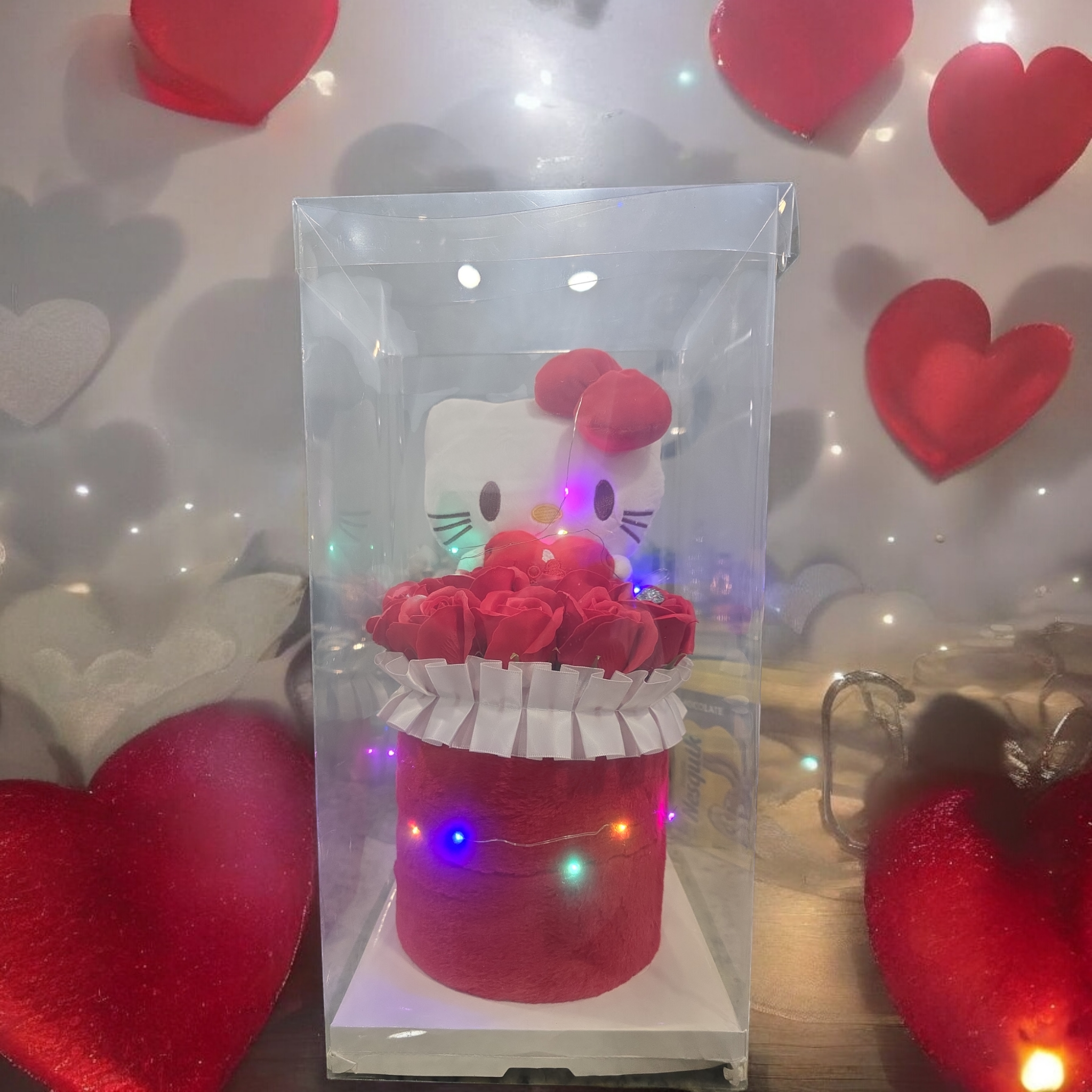 Hello Kitty flower basket with lights and fragrance