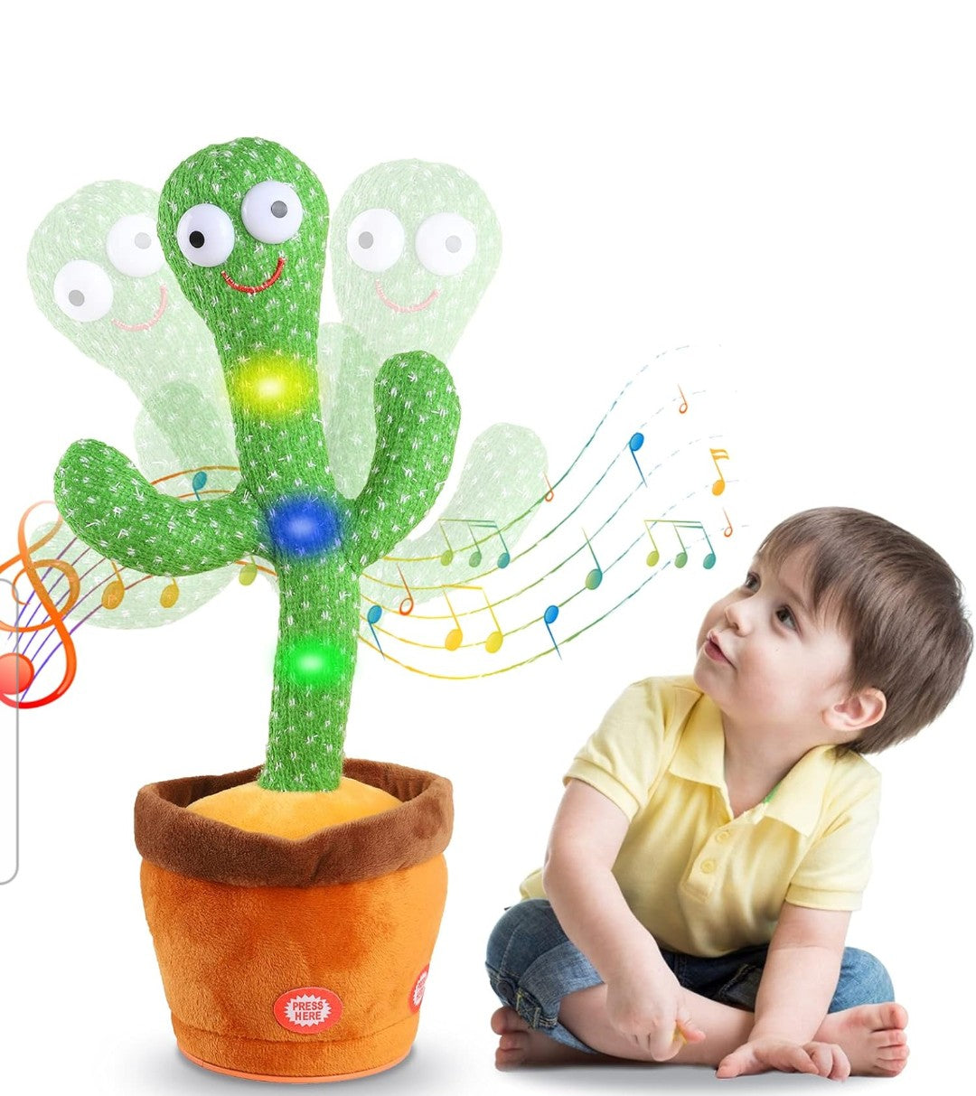 Light Up Your Child’s Day with the Talking Dancing Cactus – The Ultimate Interactive Plush Toy with 120 Songs!