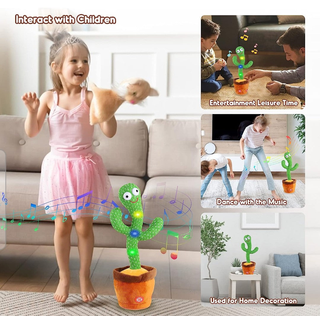 Light Up Your Child’s Day with the Talking Dancing Cactus – The Ultimate Interactive Plush Toy with 120 Songs!