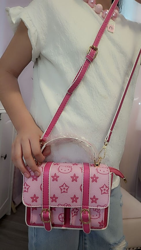 PINK HELLOKITTY PRINTED CROSSBODY