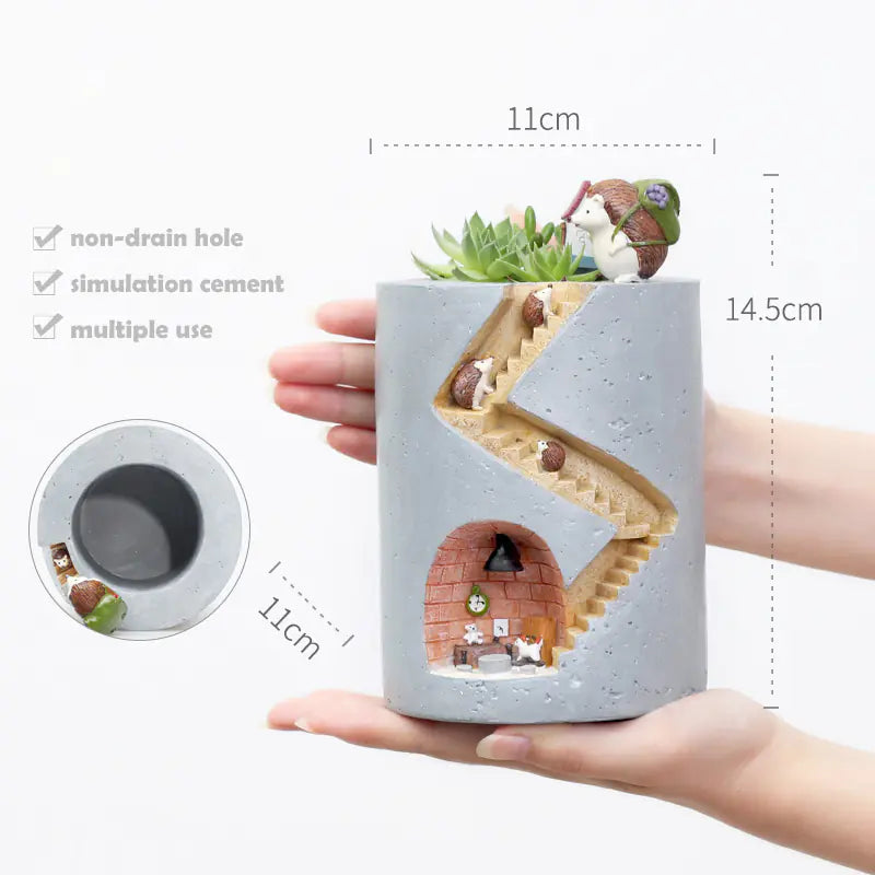 Creative Animal Resin Flower Pot for Succulents