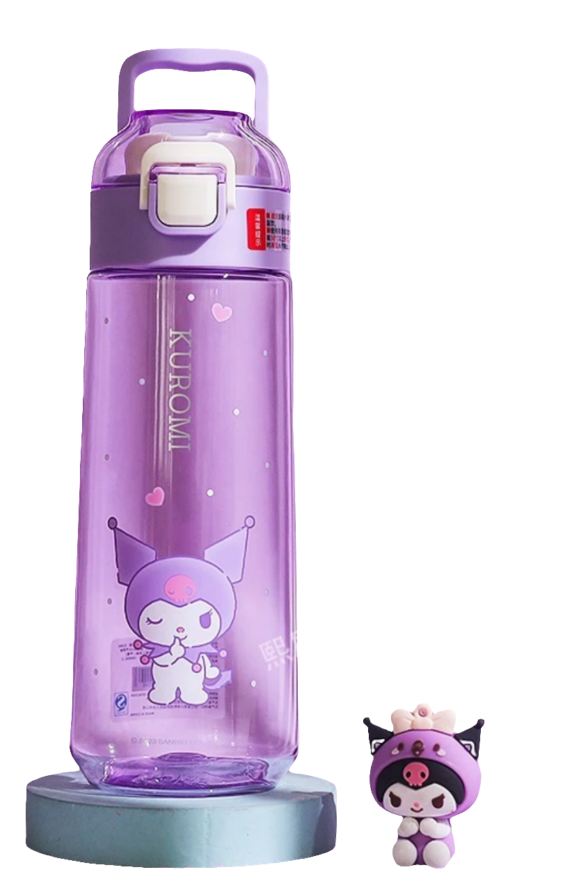 620 ml Cute BPA free tritan water bottle diferent cartoon characters kawaii sanrio 2024 style