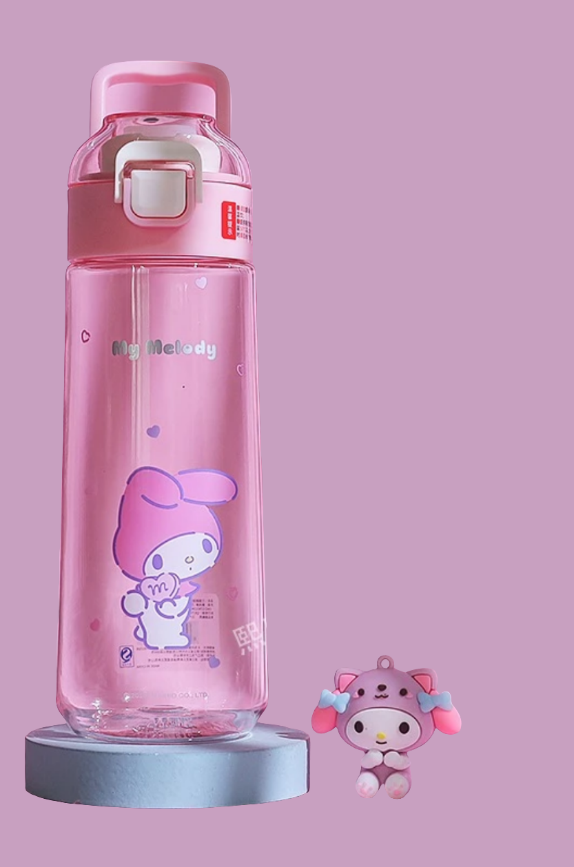 620 ml Cute BPA free tritan water bottle diferent cartoon characters kawaii sanrio 2024 style