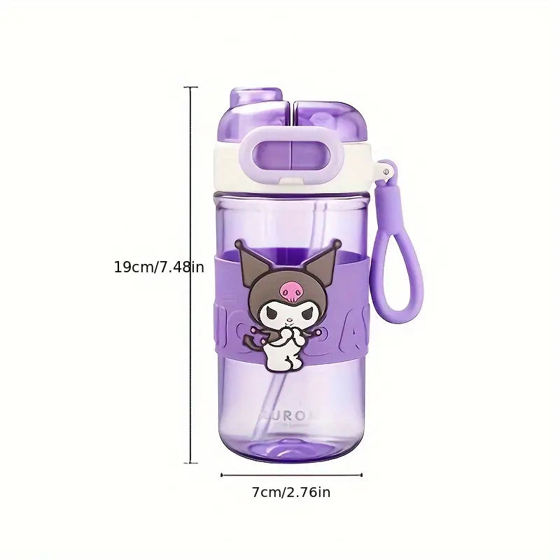 Dual drink plastic water bottle, leakproof, portable and reusable with straw-lid - perfect holiday gift.