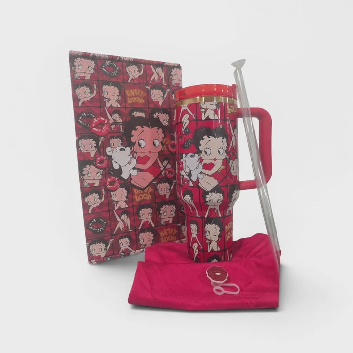 Betty Boop 40 oz Quencher H2.0 Tumbler – Red Handle & Lid