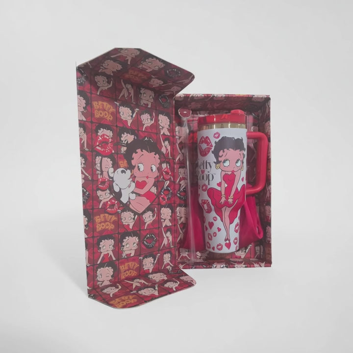 Betty Boop 40 oz Quencher H2.0 Tumbler – Red Handle & Lid