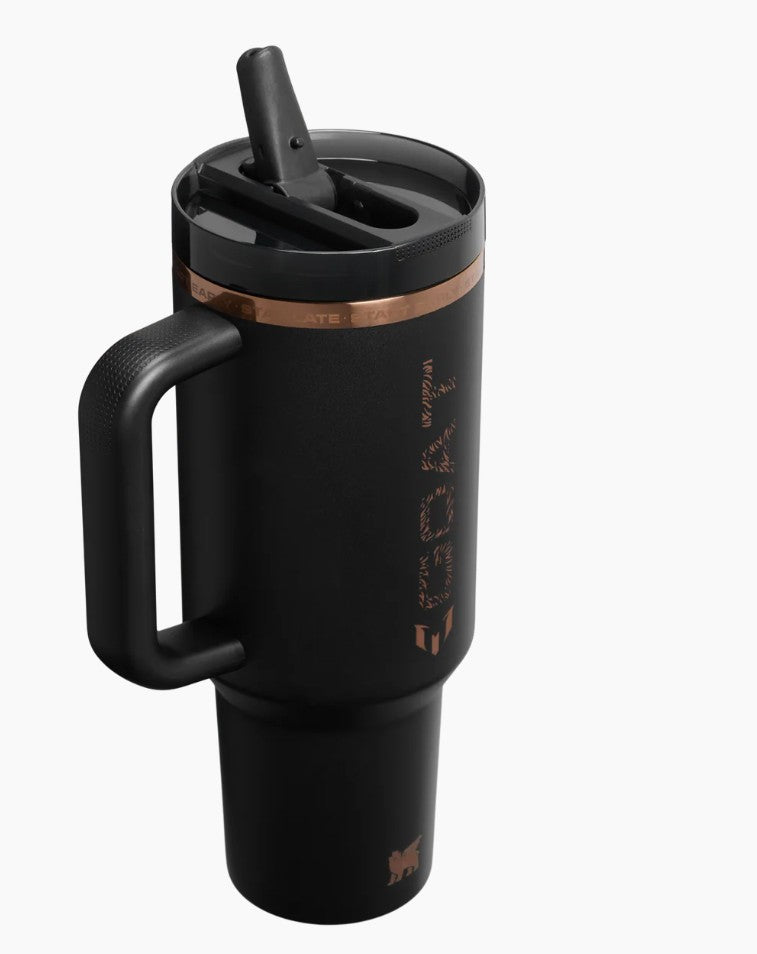 Messi x Quencher ProTour Flip Straw Tumbler | 40 OZ  Messi GOAT Black