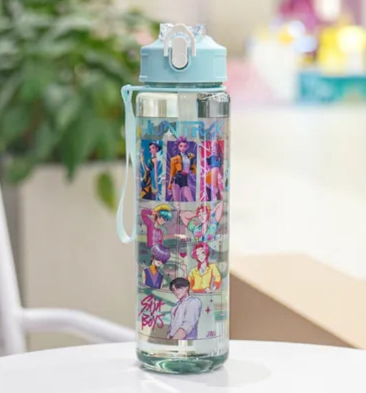 700 ML KPop Demon Hunters Huntr X Rumi Mira Zoey Jinu Celine Kpop Plastic Water Cup K-Pop Drinking Bottle School Huntrix Gourde