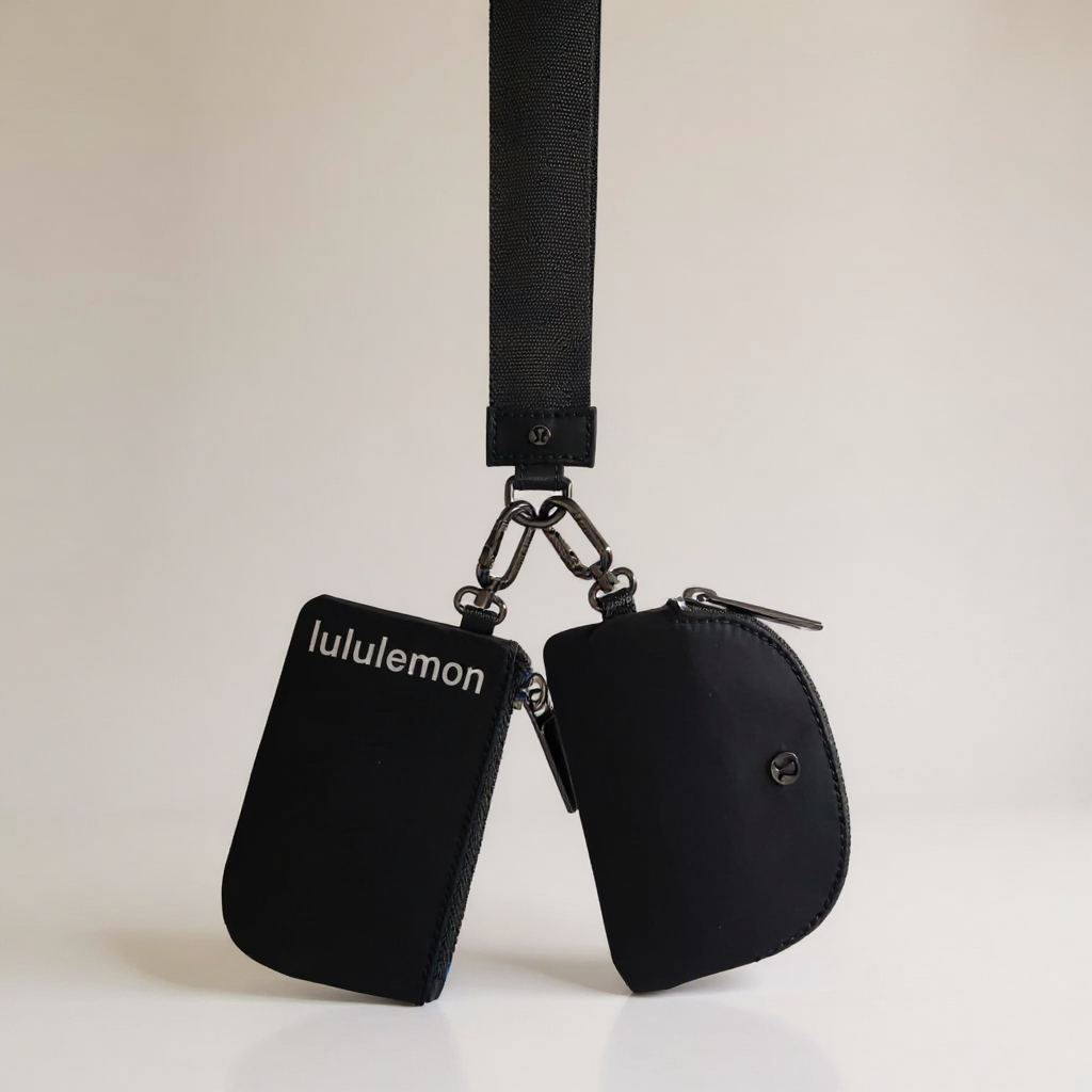 Lululemon Dual pouch wordmark wrislet  Wallet Keychain