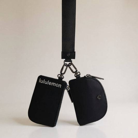 Lululemon Dual pouch wordmark wrislet  Wallet Keychain