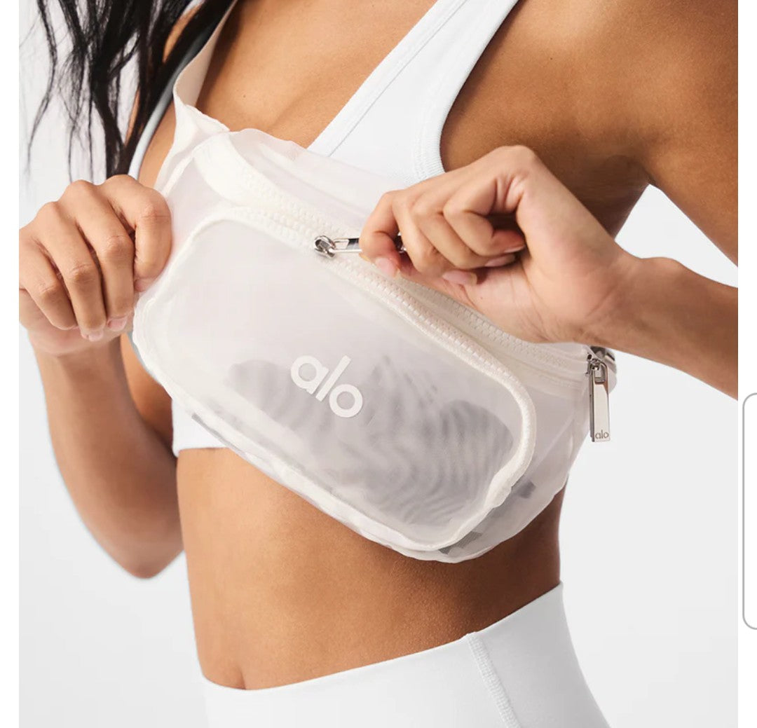 Alo Yoga Sheer Fanny Pack white