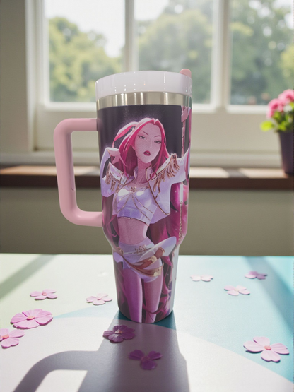 Kpop Hunters Tumbler 40 Oz Cartoon Design, Stainless Steel Insulated Mug Gift for Fans Lovers