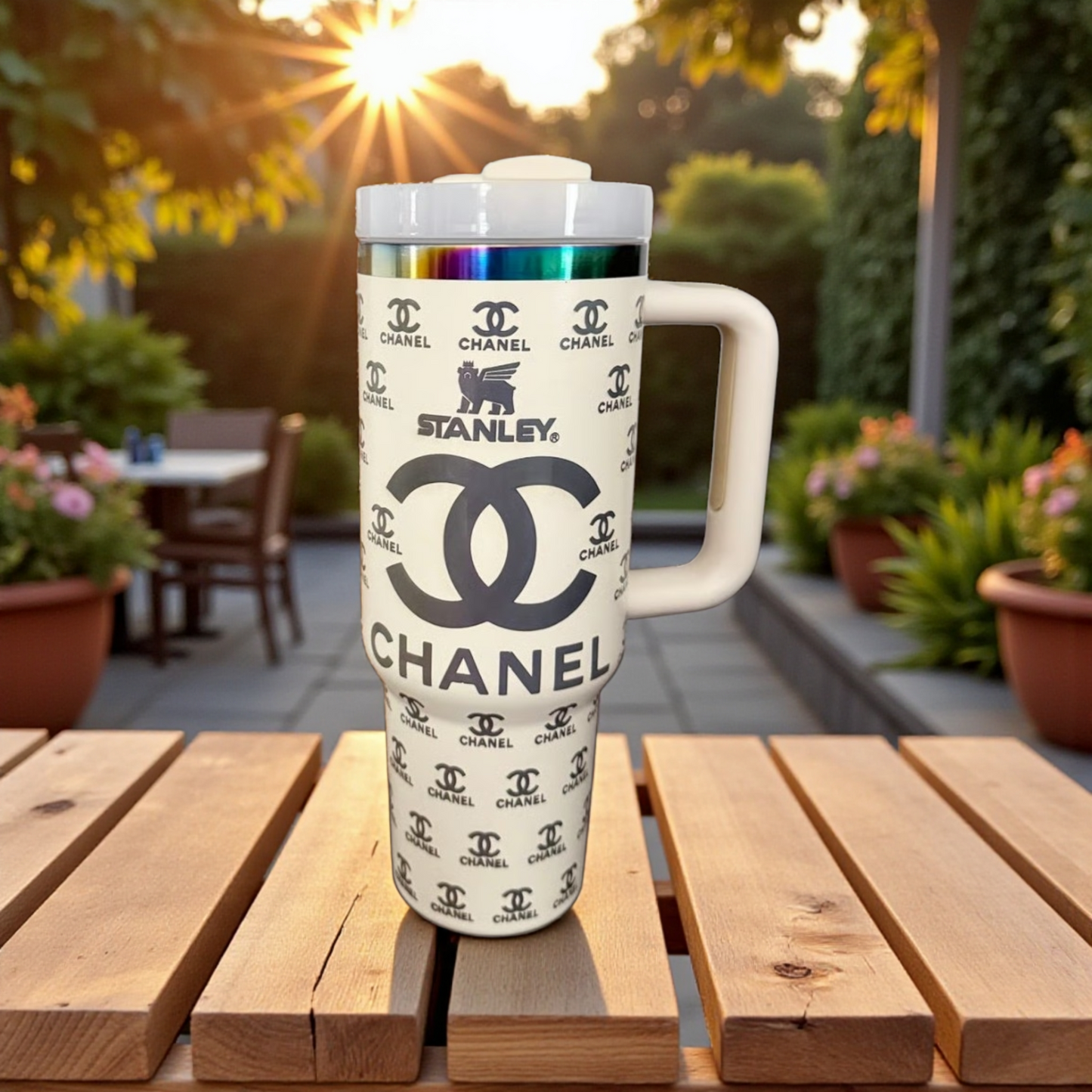 Custom design tumbler protour cup 40oz Chanel icon Laser Engraved new in box diferent colors