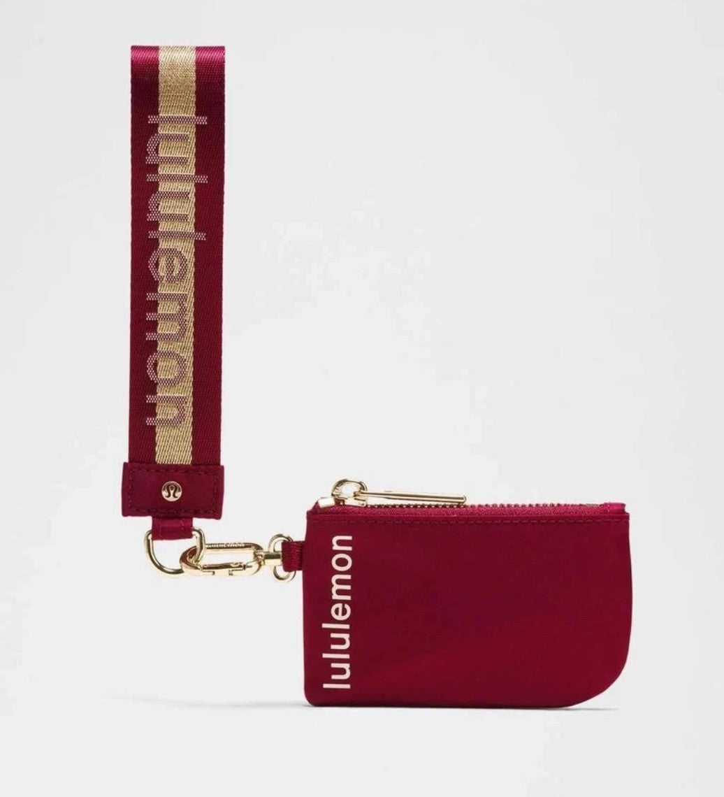 Dual pouch wordmark wrislet  Wallet Keychain