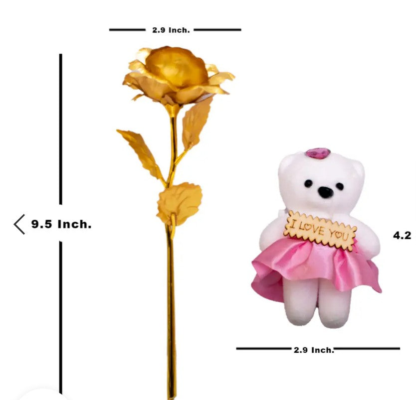 Valentine Day Gift Rose Bouquet with bear