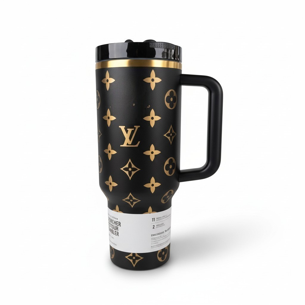 Custom design tumbler protour cup 40oz LV icon Laser Engraved new in box diferent colors
