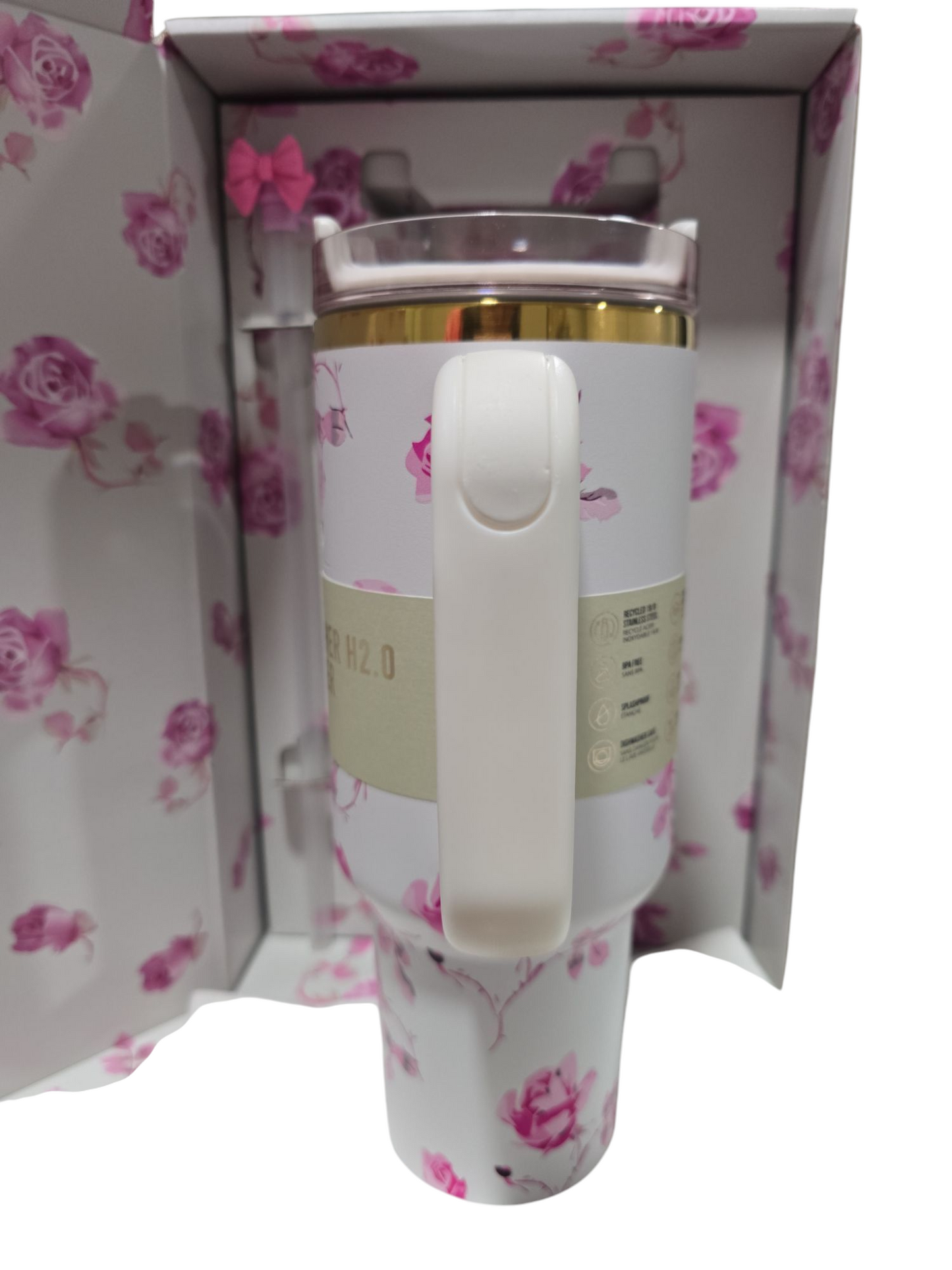 The Stanley X LoveShackFancy Holiday Quencher | 40 OZ new in box tumbler bottle water vacuum cup stainless steel valentines gift for her