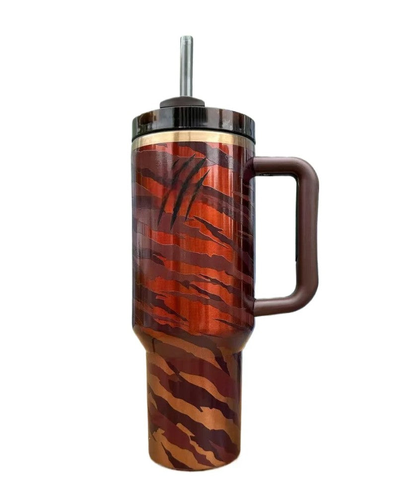 TYLA TYGER Quencher Tumbler 40 OZ Holiday Tumbler with Flip Straw,FlowState Insulated Stainless Steel Tumbler  Leak-proof Cup