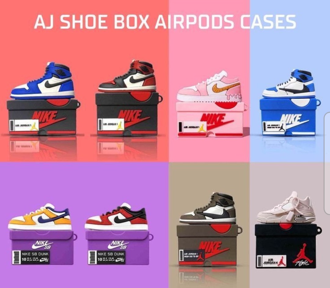 AirPods Pro 1 2 & AirPods 1 2 3 4 Case Retro Sneaker Shoe‑Box