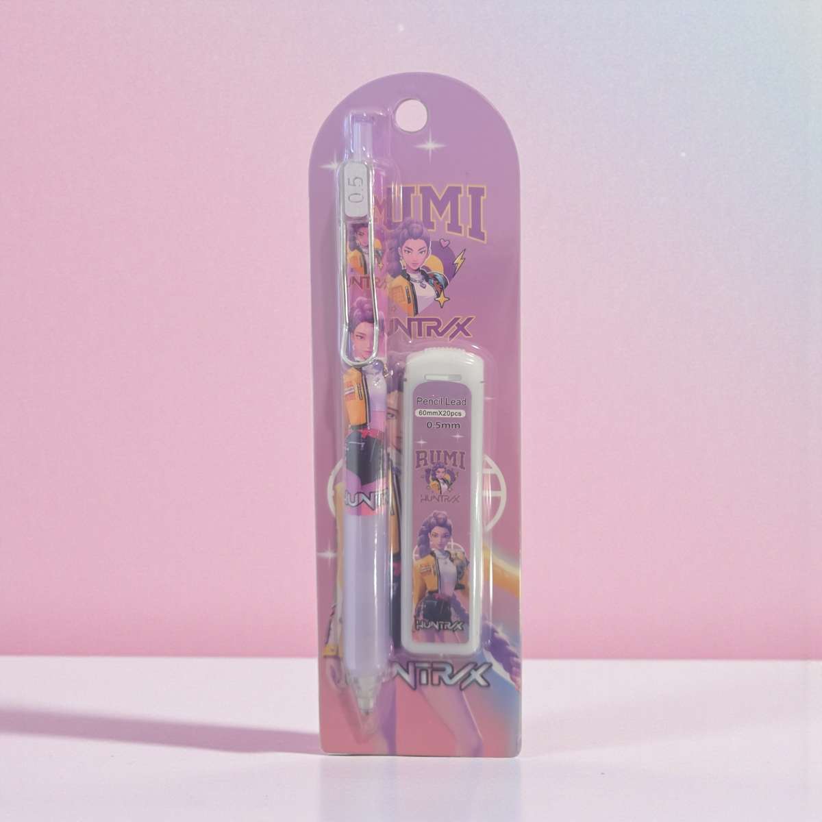 KPOP Demon Hunters Style Mechanical Pencil 4037 Set Cute Anime Stationery Smooth Writing Pen Gift Back to School Must-Have