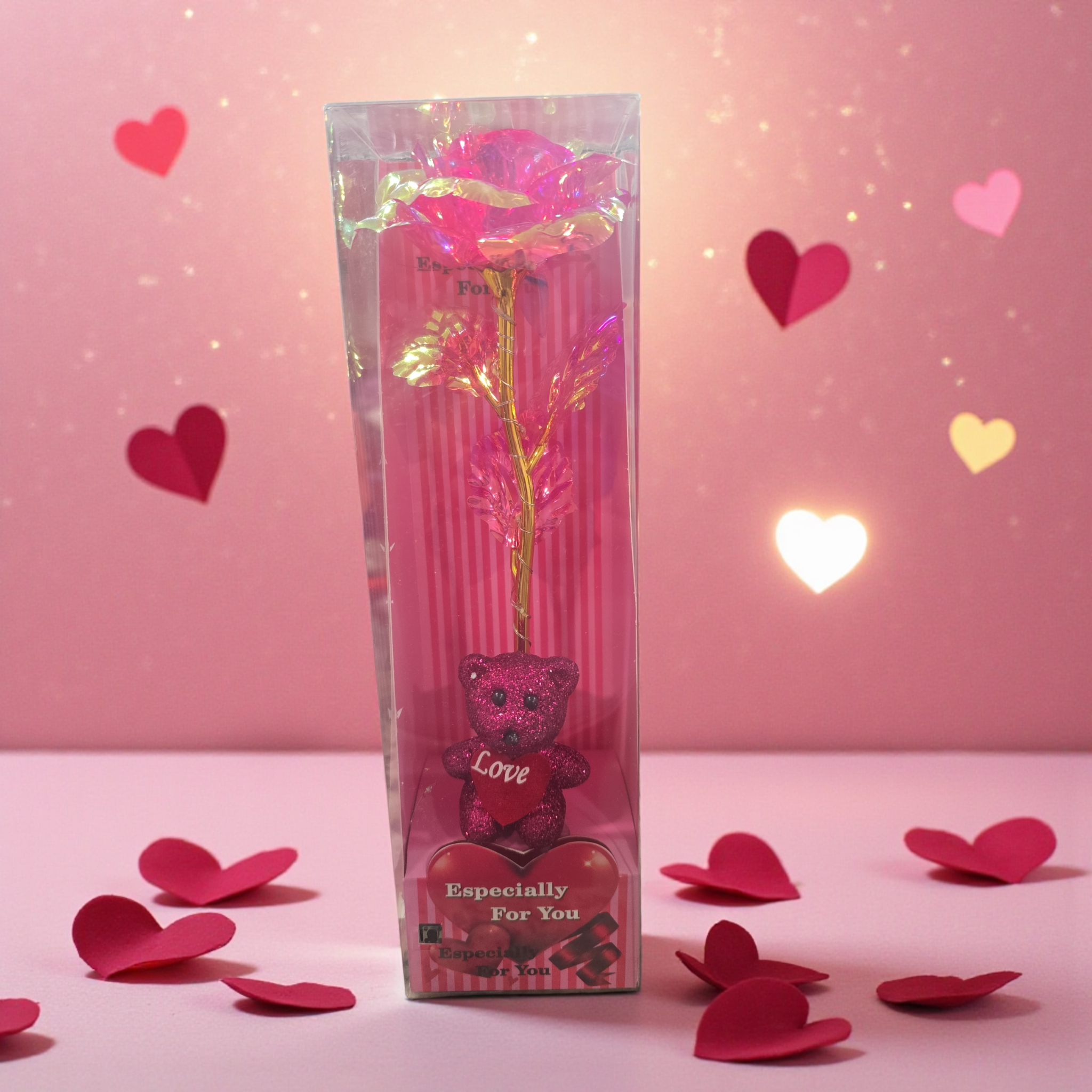 Valentine Day Gift Rose Bouquet with bear