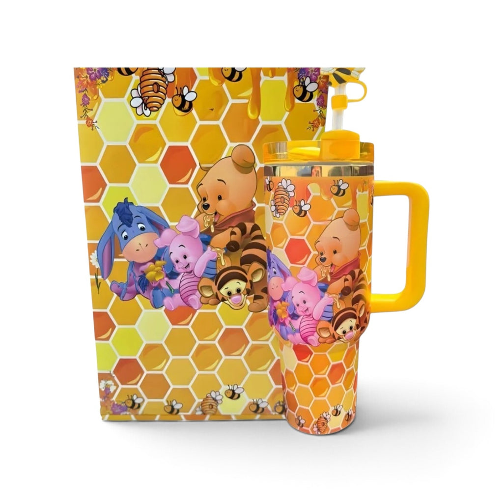 Bee Bear 40oz tumbler with accesories