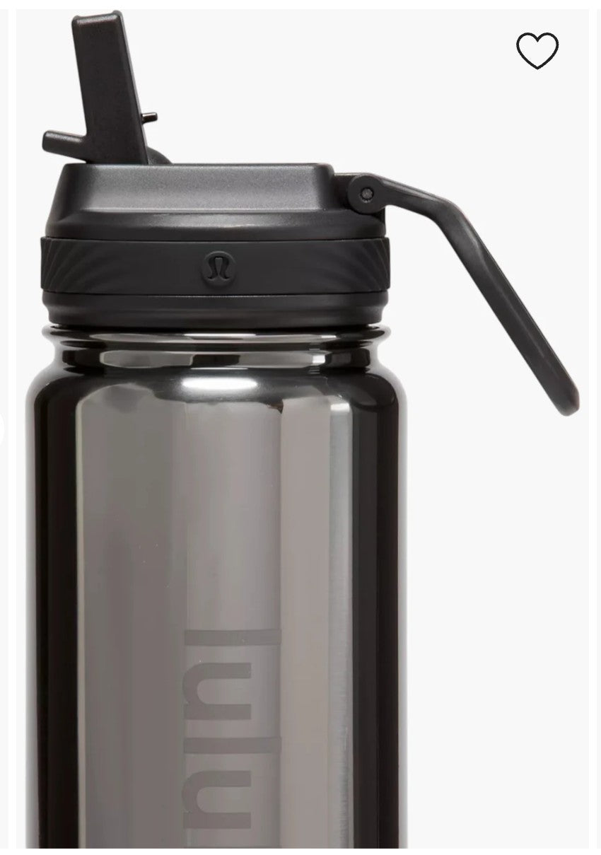 Back to Life Sport Bottle 24oz straw lip shine chrome metal