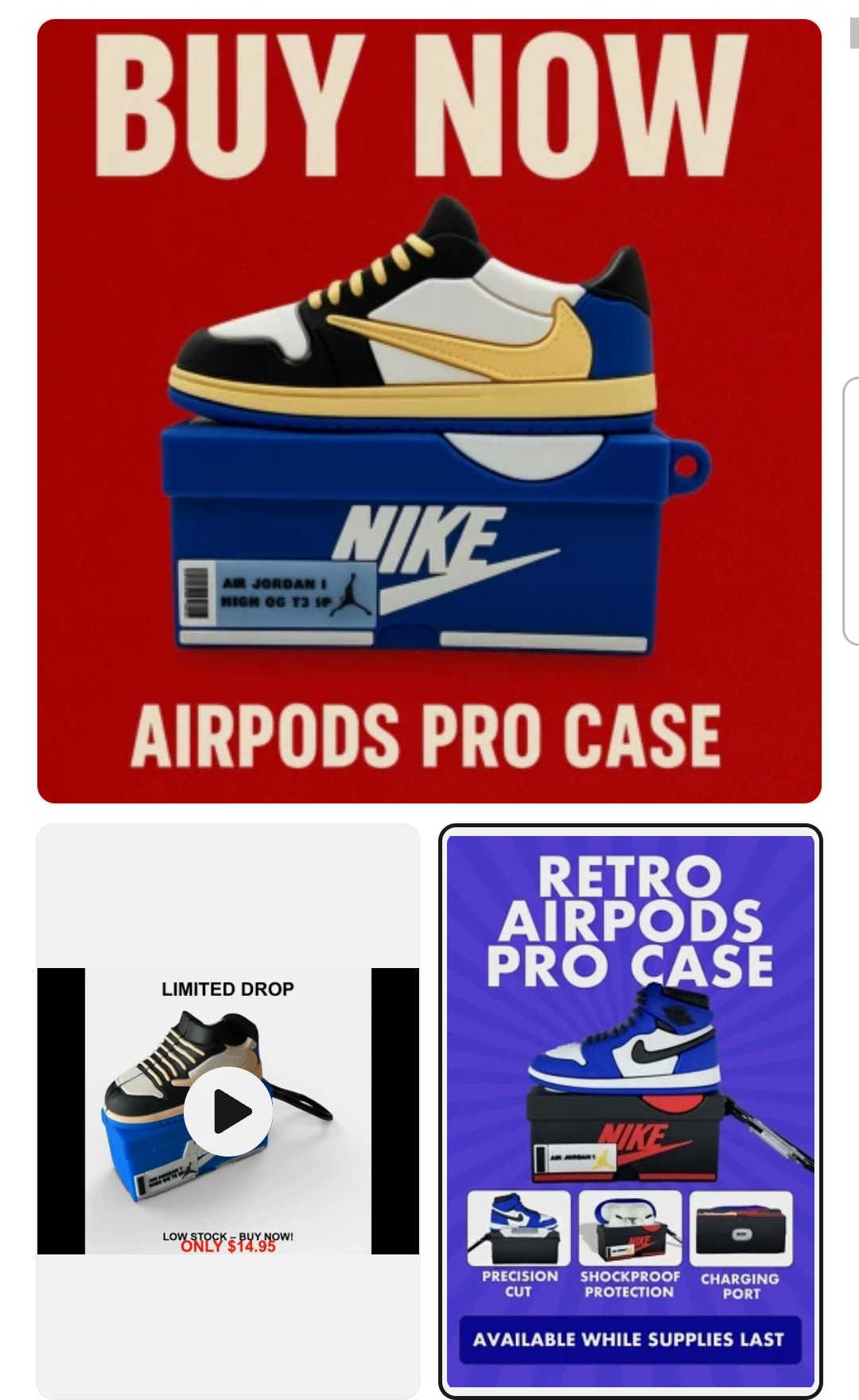 AirPods Pro 1 2 & AirPods 1 2 3 4 Case Retro Sneaker Shoe‑Box