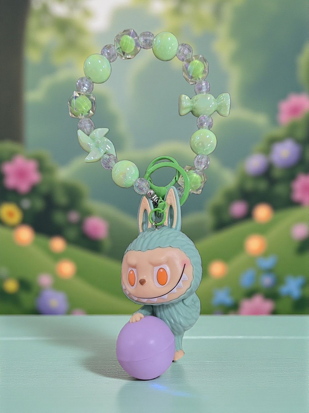 Keychain/Purse Charm/Car Charm beaded unique doll