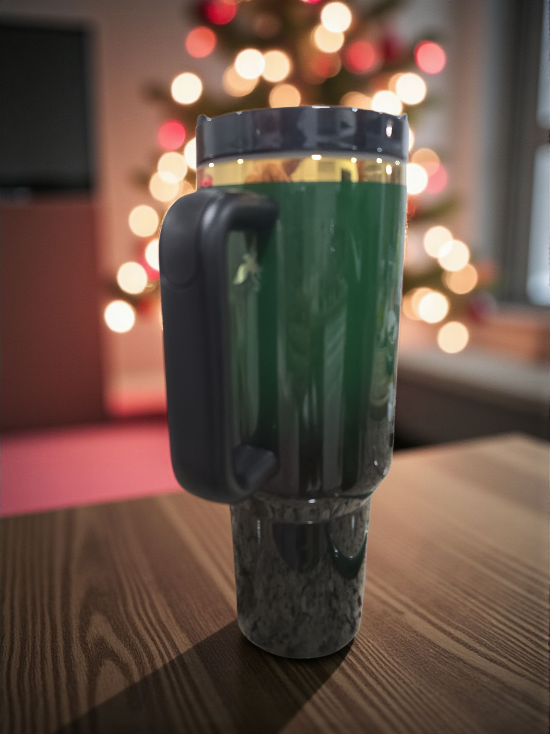 Custom design tumbler cup sparkling 40oz new in box with color straw.