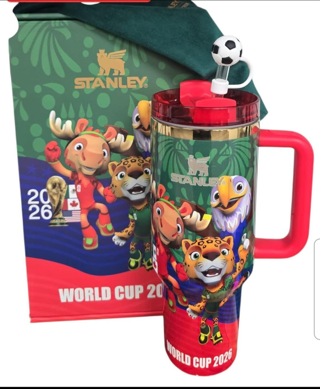 Custom 2026 FIFA World Cup mascot cup Stanley Tumbler 40oz
