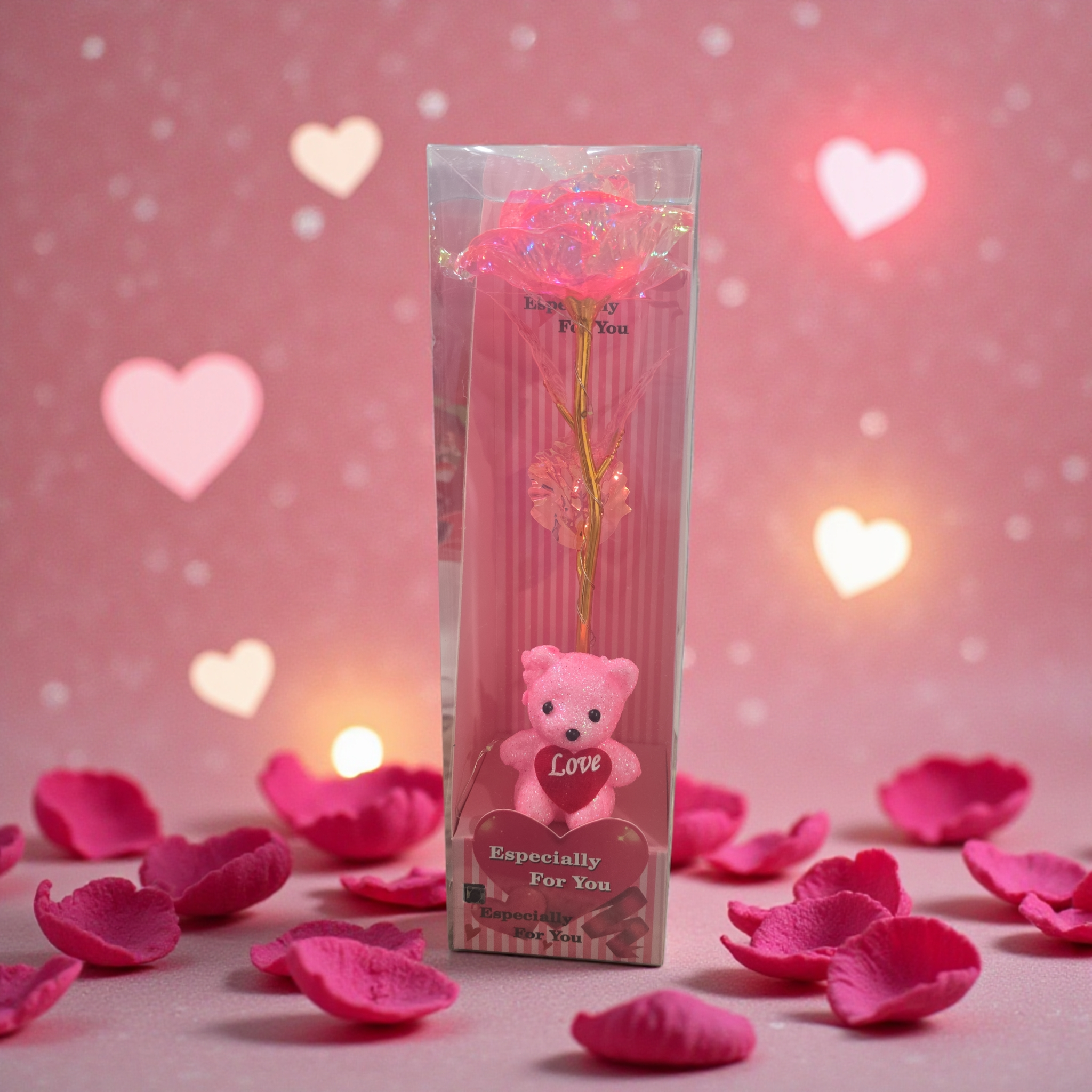 Valentine Day Gift Rose Bouquet with bear